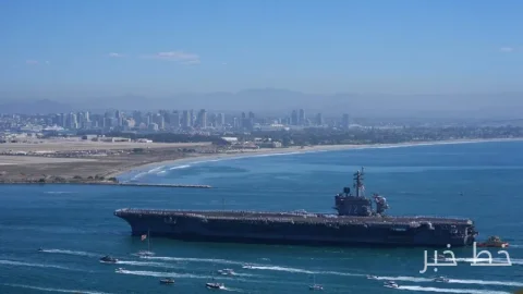 ناو USS Abraham Lincoln پس از مأموریت طولانی به سن دیگو رسید
