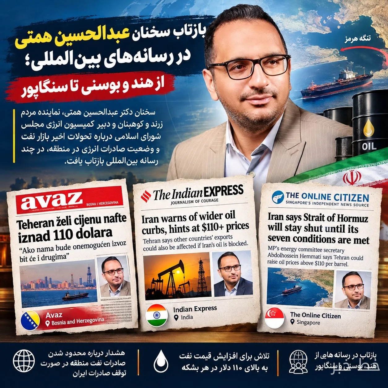 عبدالحسین همتی درباره تحولات بازار نفت سخن گفت
